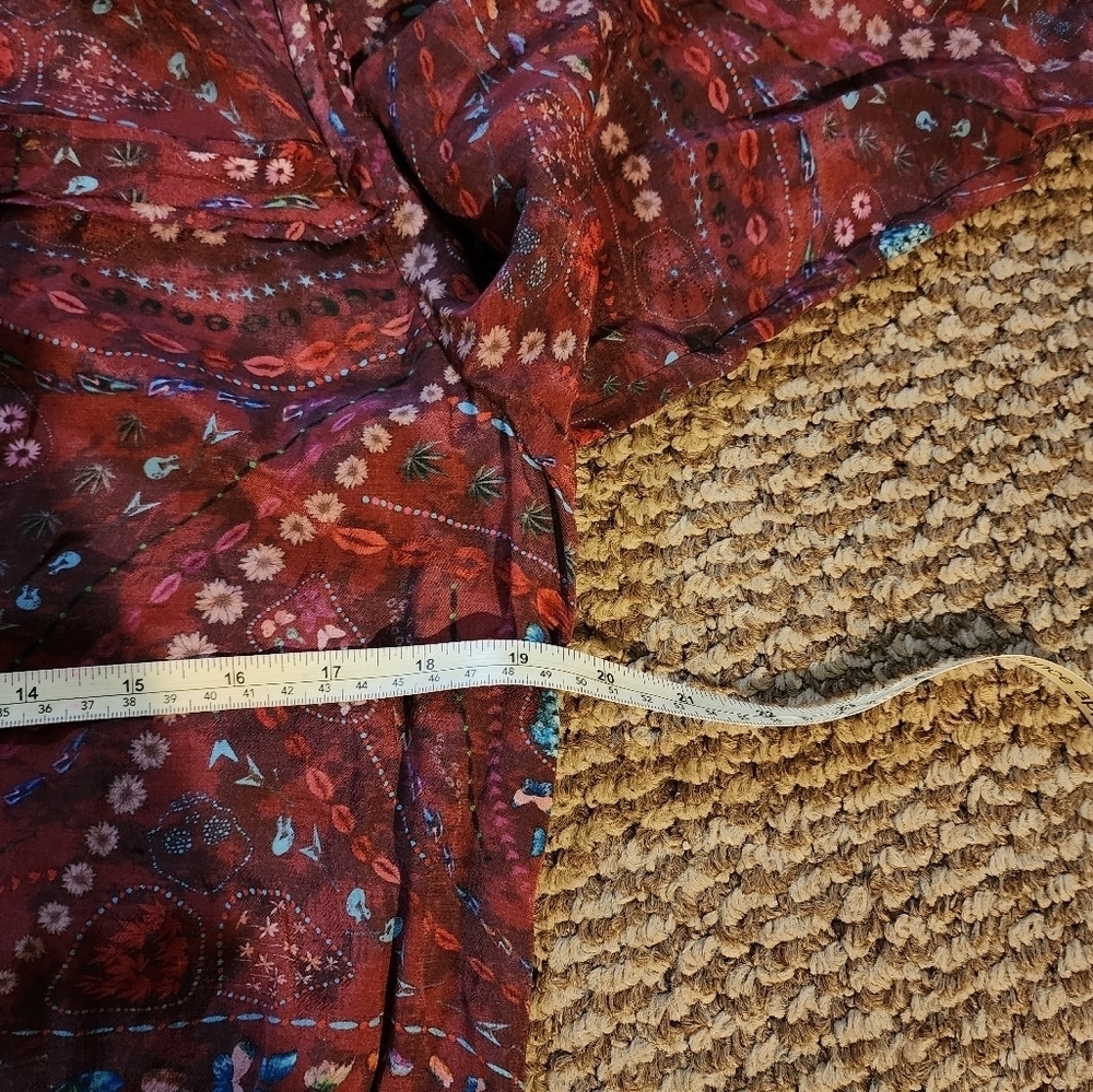 ZADIG & VOLTAIRE Psyche Remus Dress Red Floral Abstract Mini Women’s Size L - Picture 7 of 12
